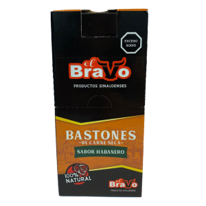 Caja de Carne Seca 30 Piezas Empacadas Individualmente Sabor Habanero